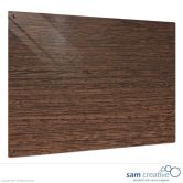 Whiteboard Glass Solid Dark Wood 90x120 cm