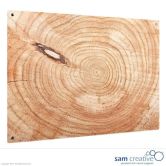 Whiteboard Glass Solid Wooden Log 90x120 cm