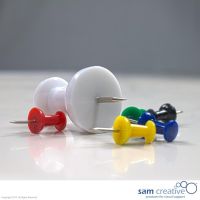 Jumbo pinboard pins white 8 st.