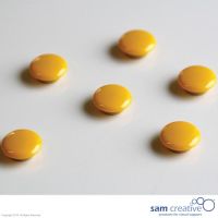 Whiteboard magnet 20mm round yellow (set 6)