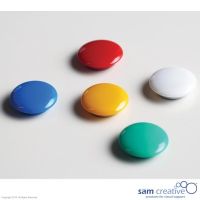 Whiteboard magnet 30mm round mixed (set 5)