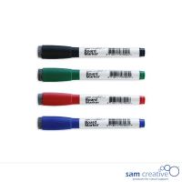 Whiteboard plan marker with eraser 4 colours