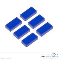 Rectangular magnets 12x24mm Blue (Set of 6)