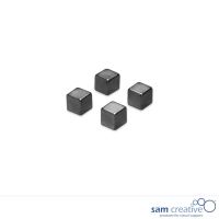 Glassboard magnet 10mm cube black (set 4 pcs)