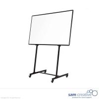 Mobile universal whiteboard stand large black