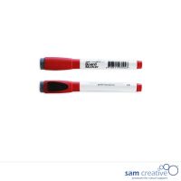 Whiteboard plan marker with eraser red