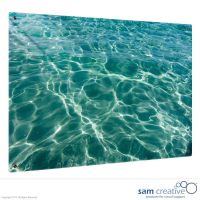 Whiteboard Glass Solid Water 60x120 cm