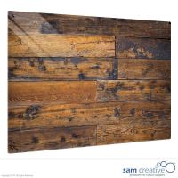 Whiteboard Glass Solid Old Wooden Fence 45x60 cm