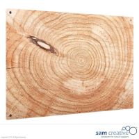 Whiteboard Glass Solid Wooden Log 60x120 cm