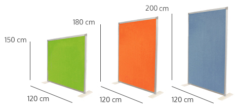 Sizes of partition wall panels